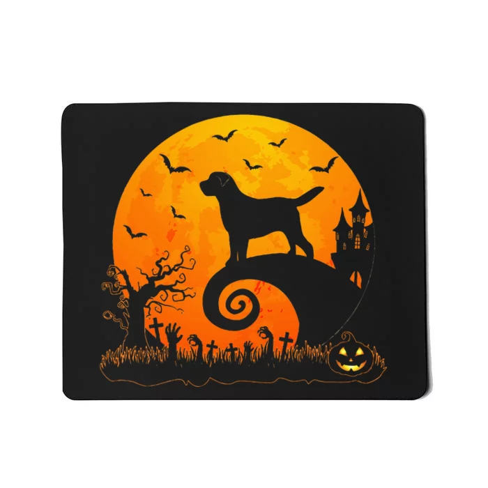 Chocolate Lab Dog Moon Halloween Dog Lover Mousepad