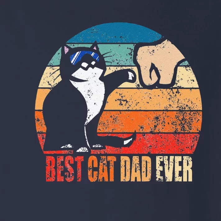 Cat Loving Daddy Fathers Day Gift None Best Cat Dad Ever Paw Fist Bump Funny Fat Toddler Long Sleeve Shirt