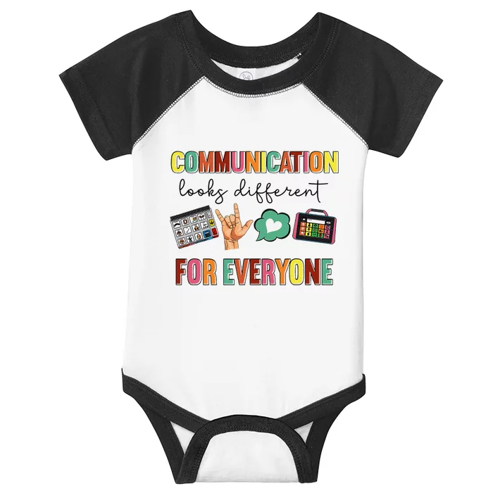 Communication Looks Different For Everyone Speech Therapy Infant Baby Jersey Bodysuit