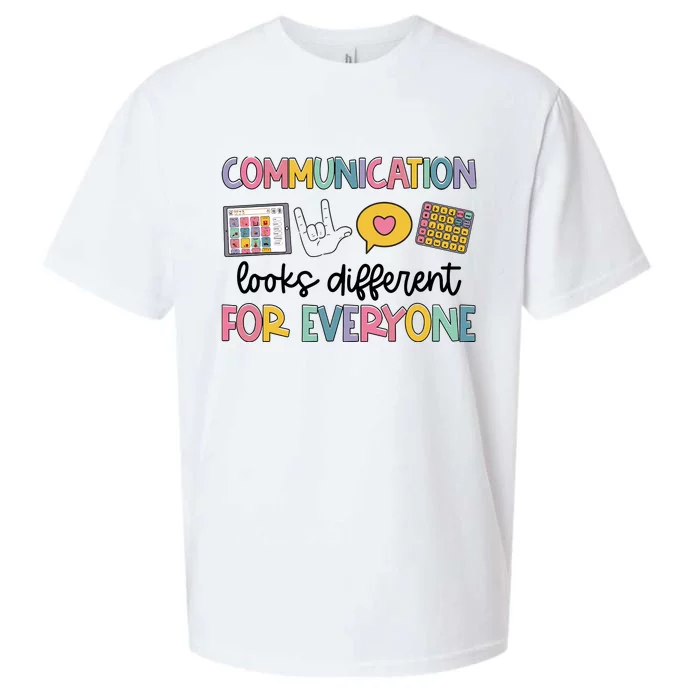 Communication Looks Different For Everyone Speech Therapy Sueded Cloud Jersey T-Shirt