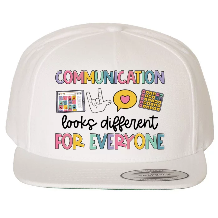 Communication Looks Different For Everyone Speech Therapy Wool Snapback Cap