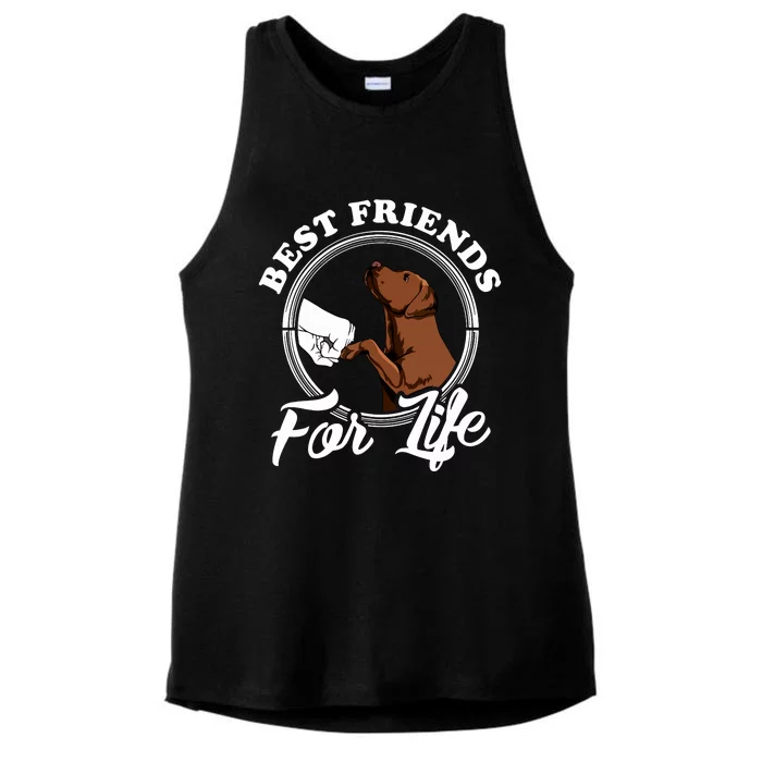 Chocolate Labrador Design Funny Chocolate Labrador Lovers Ladies Tri-Blend Wicking Tank