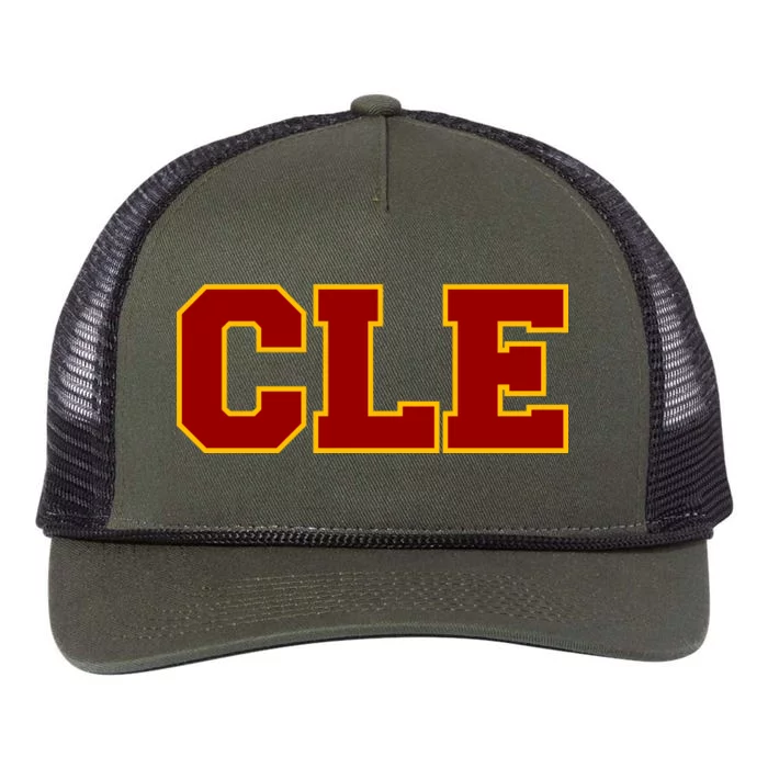 Cle Cleveland Logo Retro Rope Trucker Hat Cap