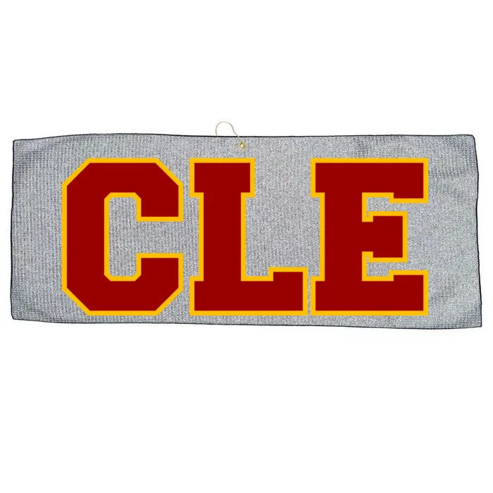 Cle Cleveland Logo Large Microfiber Waffle Golf Towel