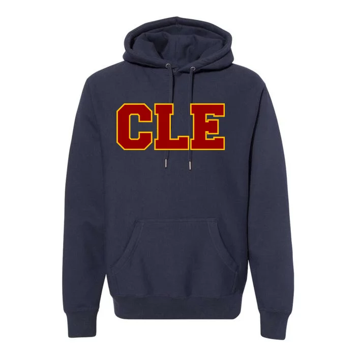 Cle Cleveland Logo Premium Hoodie