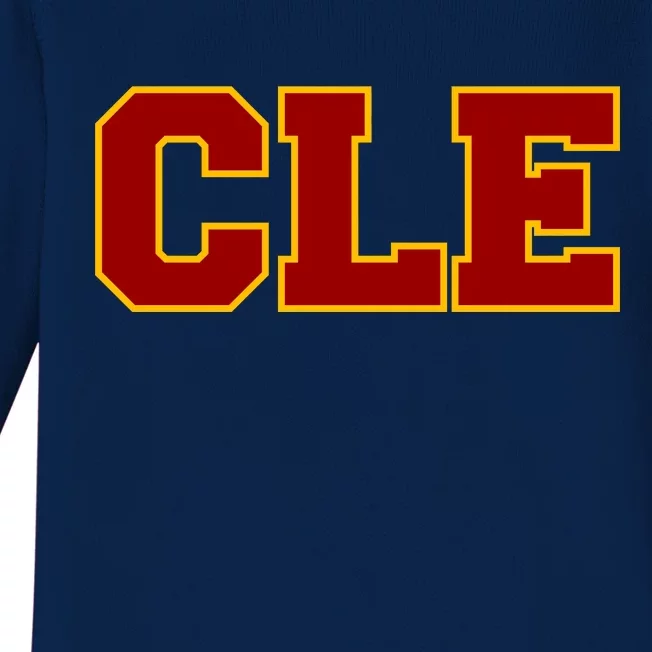 Cle Cleveland Logo Baby Long Sleeve Bodysuit