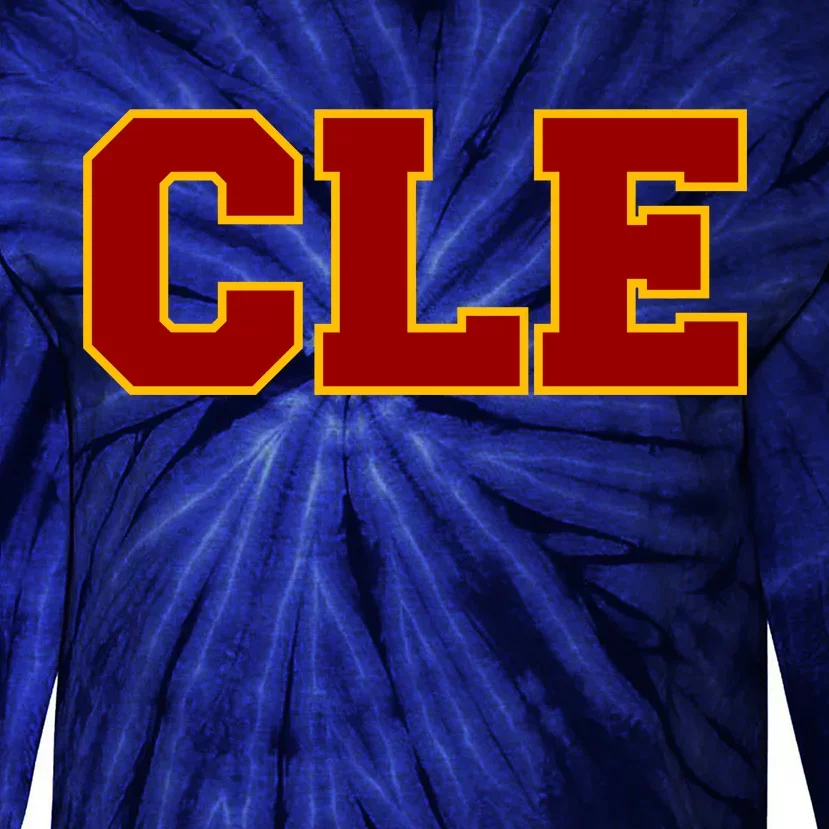 Cle Cleveland Logo Tie-Dye Long Sleeve Shirt