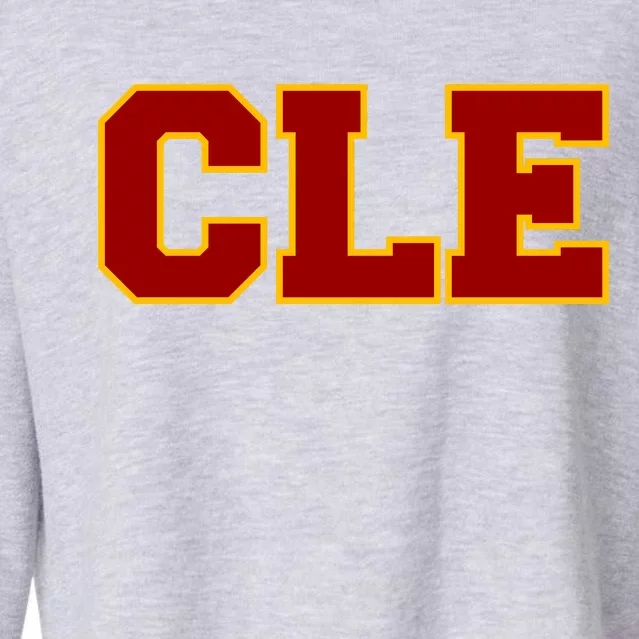 Cle Cleveland Logo Cropped Pullover Crew