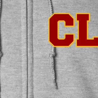 Cle Cleveland Logo Full Zip Hoodie