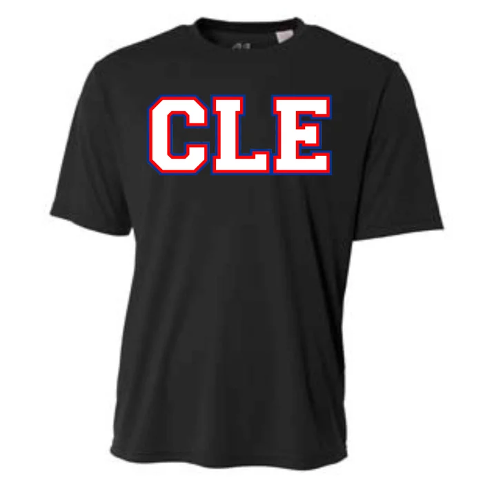 CLE Cleveland, Ohio College Letters Baseball Colors Cooling Performance Crew T-Shirt