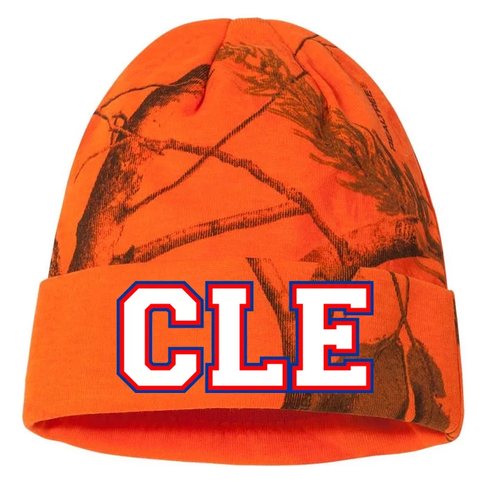 CLE Cleveland, Ohio College Letters Baseball Colors Kati - 12in Camo Beanie