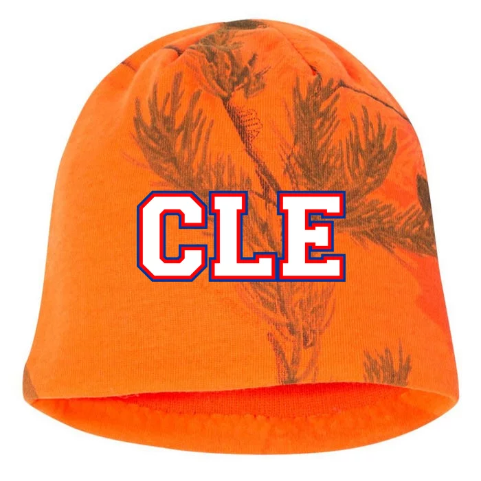 CLE Cleveland, Ohio College Letters Baseball Colors Kati - Camo Knit Beanie