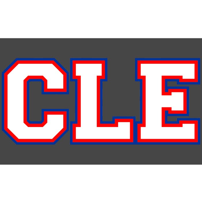 CLE Cleveland, Ohio College Letters Baseball Colors Bumper Sticker