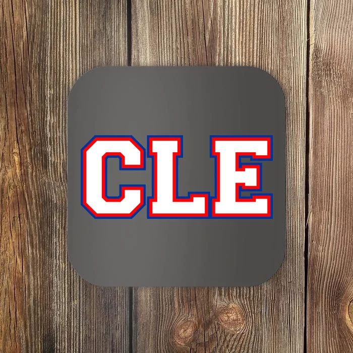 CLE Cleveland, Ohio College Letters Baseball Colors Coaster