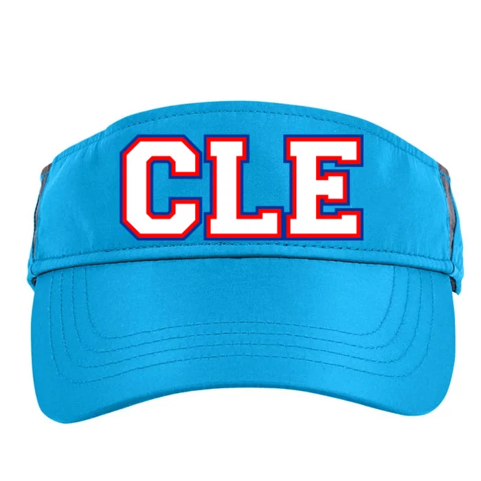 CLE Cleveland, Ohio College Letters Baseball Colors Adult Drive Performance Visor