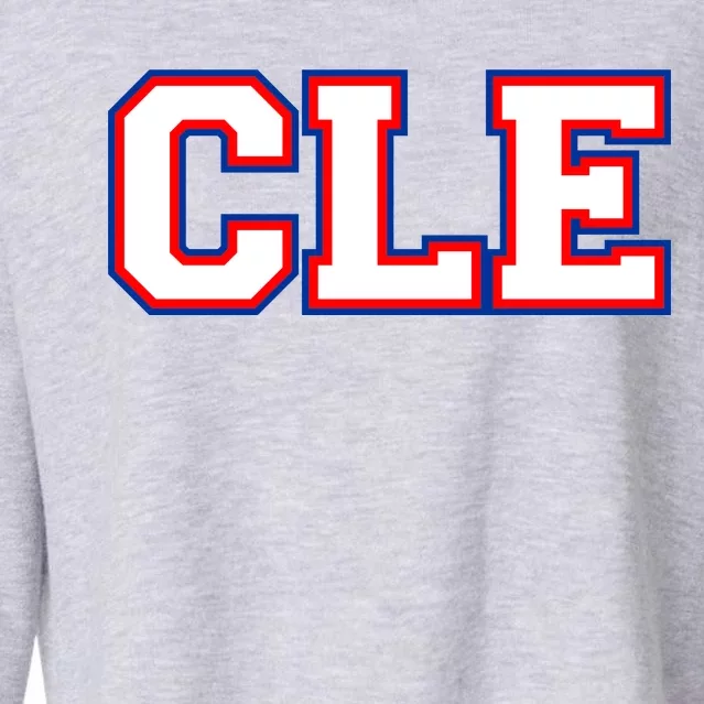 CLE Cleveland, Ohio College Letters Baseball Colors Cropped Pullover Crew