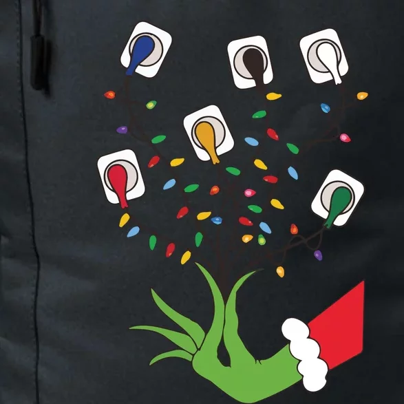 Christmas Lights Ekg Leads Cheat Sheet Funny Nursing Ecg Xmas Daily Commute Backpack