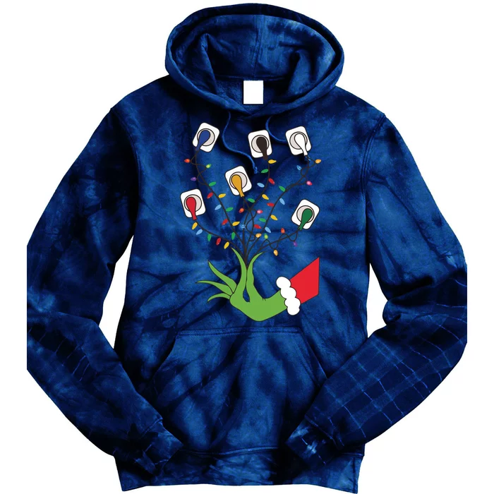 Christmas Lights Ekg Leads Cheat Sheet Funny Nursing Ecg Xmas Tie Dye Hoodie