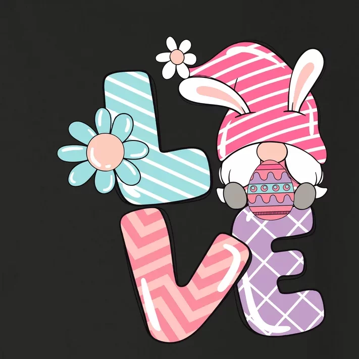 Cute Love Easter Gnome Egg Hunting Bunny Easter Toddler Long Sleeve Shirt