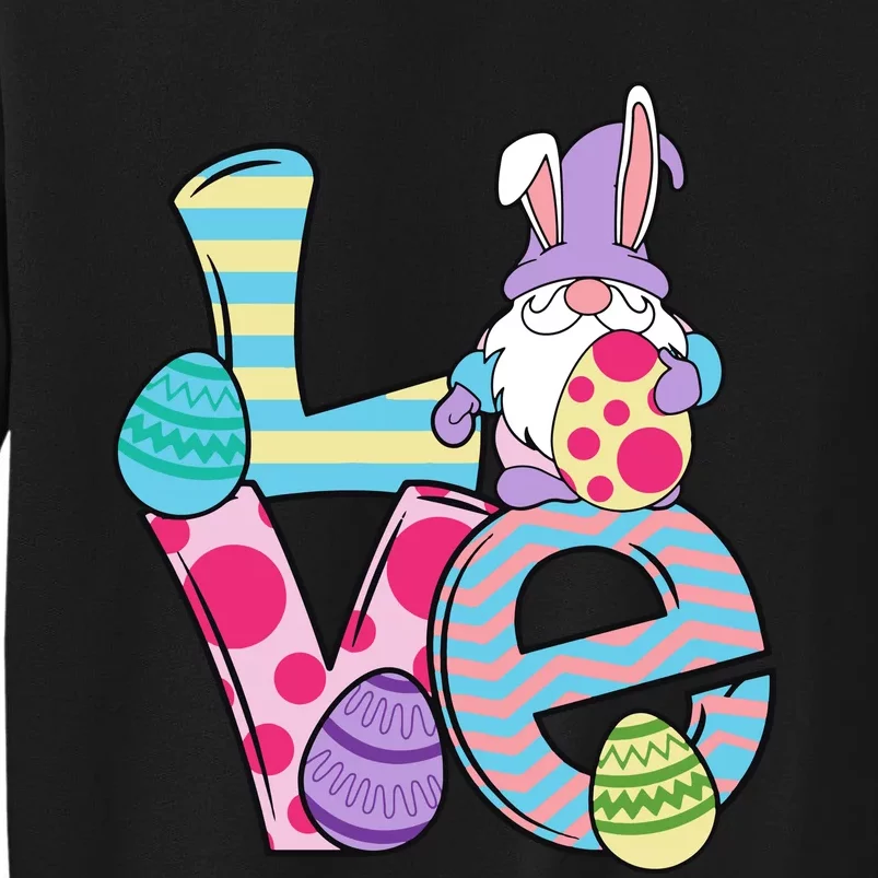 Cute Love Easter Gnome Egg Hunting Bunny Easter Sweatshirt