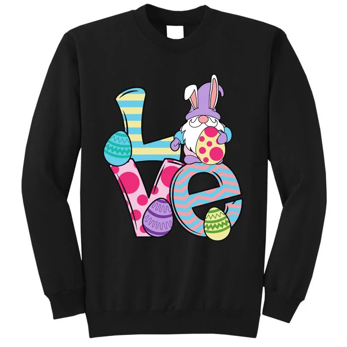 Cute Love Easter Gnome Egg Hunting Bunny Easter Sweatshirt