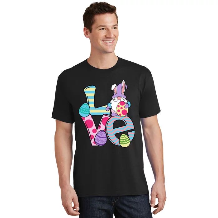 Cute Love Easter Gnome Egg Hunting Bunny Easter T-Shirt