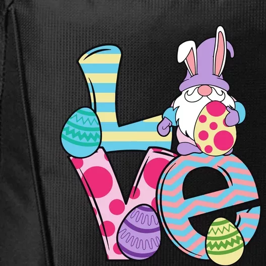 Cute Love Easter Gnome Egg Hunting Bunny Easter City Backpack