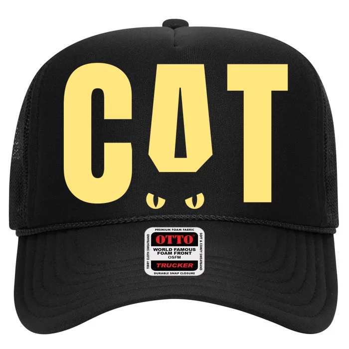 Cat Lover Ears Cute Gift High Crown Mesh Trucker Hat