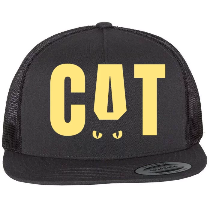 Cat Lover Ears Cute Gift Flat Bill Trucker Hat