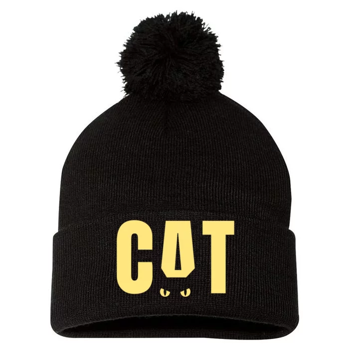 Cat Lover Ears Cute Gift Pom Pom 12in Knit Beanie