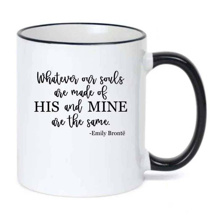 Classic Literature Emily Bronte Book Quote For Her Gift Black Color Changing Mug