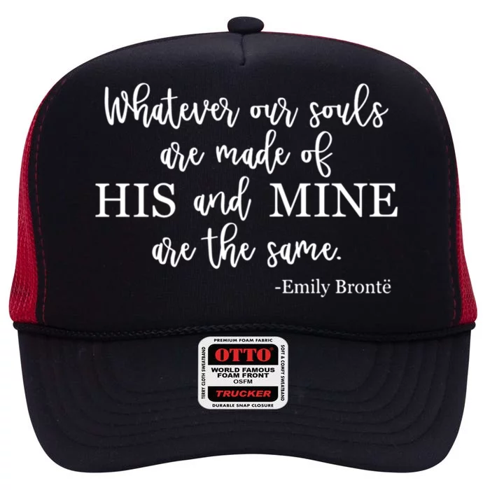 Classic Literature Emily Bronte Book Quote For Her Gift High Crown Mesh Trucker Hat