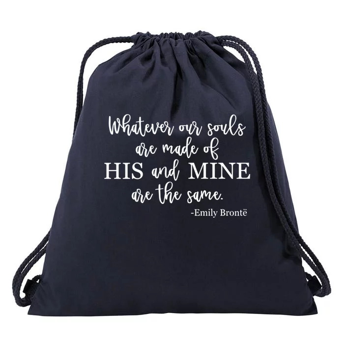 Classic Literature Emily Bronte Book Quote For Her Gift Drawstring Bag