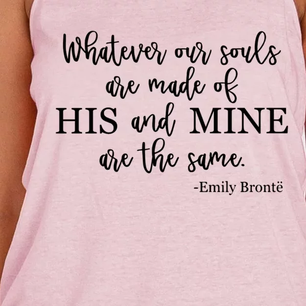 Classic Literature Emily Bronte Book Quote For Her Gift Women's Knotted Racerback Tank