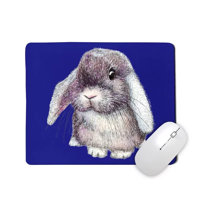 Cute Lop Eared Bunny Rabbit Artwork Funny Gift Mousepad