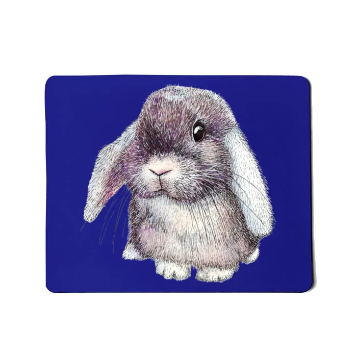 Cute Lop Eared Bunny Rabbit Artwork Funny Gift Mousepad