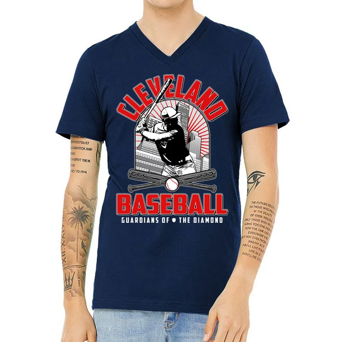 Cleveland Baseball Guardians of the Diamond V-Neck T-Shirt