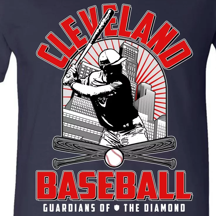 Cleveland Baseball Guardians of the Diamond V-Neck T-Shirt