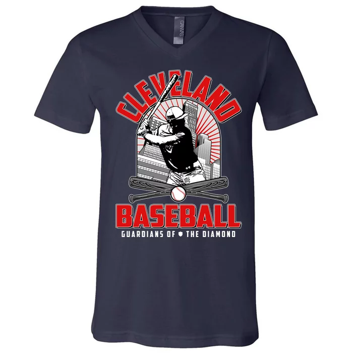 Cleveland Baseball Guardians of the Diamond V-Neck T-Shirt