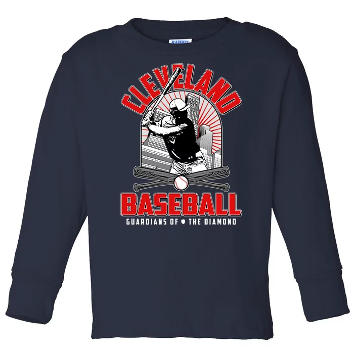 Cleveland Baseball Guardians of the Diamond Toddler Long Sleeve Shirt