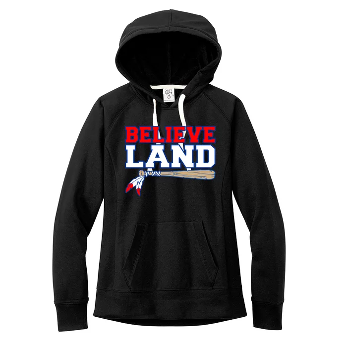 Cleveland Believe Land Baseball Bat Women's Fleece Hoodie