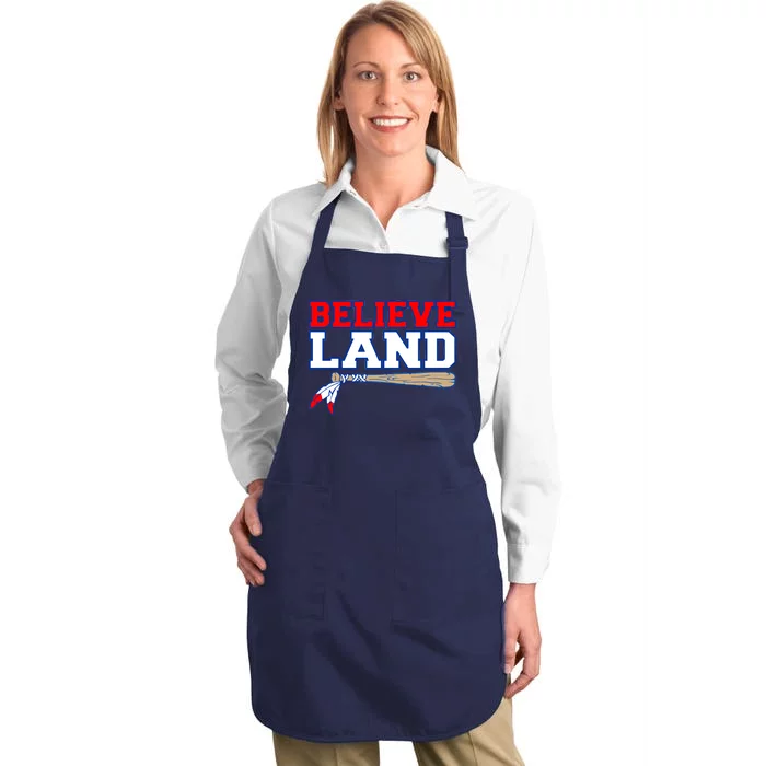 Cleveland Believe Land Baseball Bat Full-Length Apron With Pocket