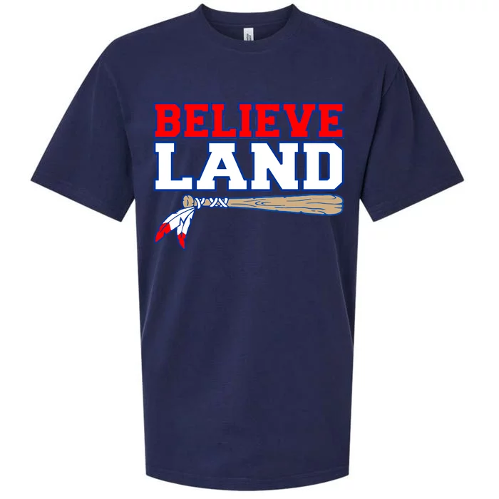 Cleveland Believe Land Baseball Bat Sueded Cloud Jersey T-Shirt