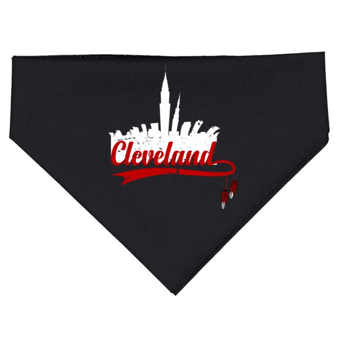 Cleveland City Baseball Fan USA-Made Doggie Bandana