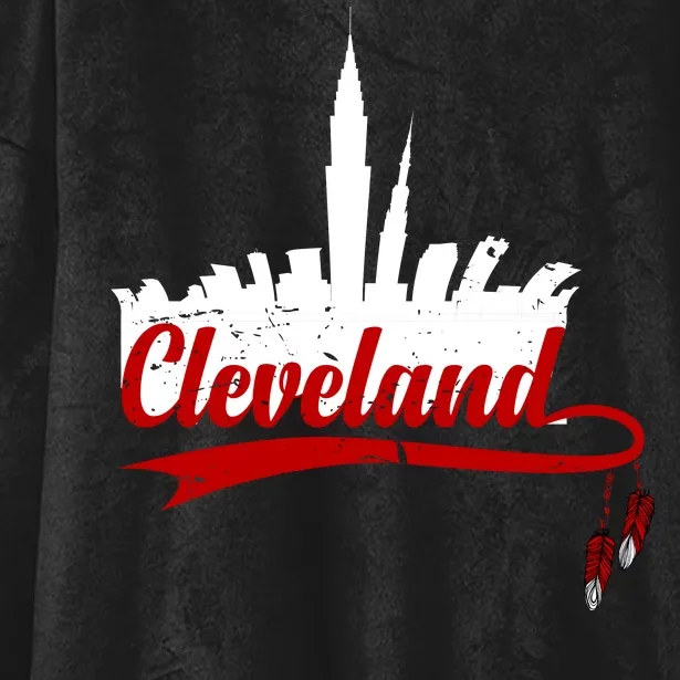 Cleveland City Baseball Fan Hooded Wearable Blanket