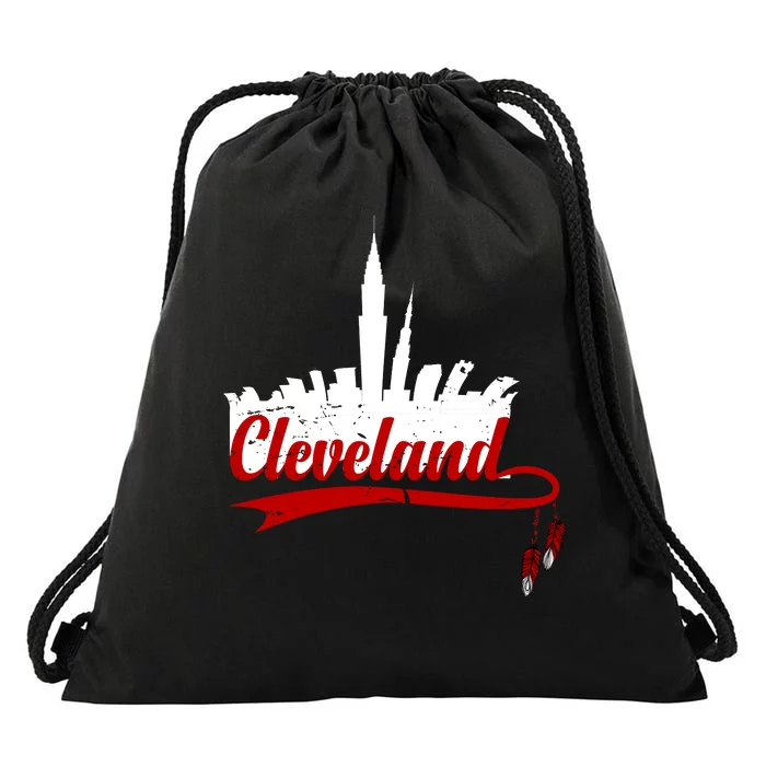 Cleveland City Baseball Fan Drawstring Bag