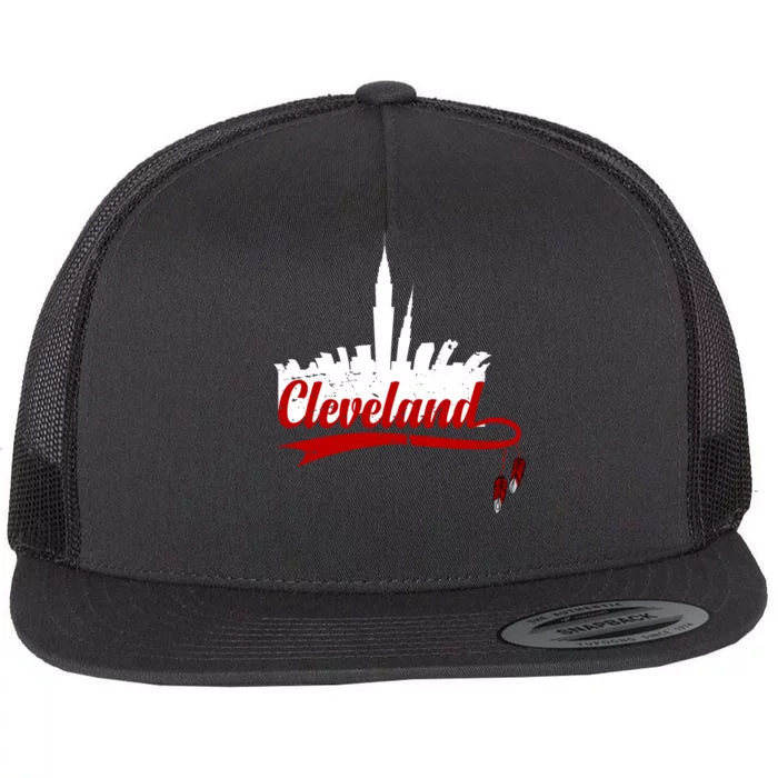 Cleveland City Baseball Fan Flat Bill Trucker Hat