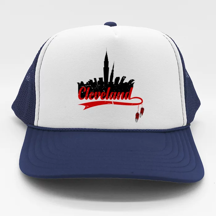 Cleveland City Baseball Fan Trucker Hat