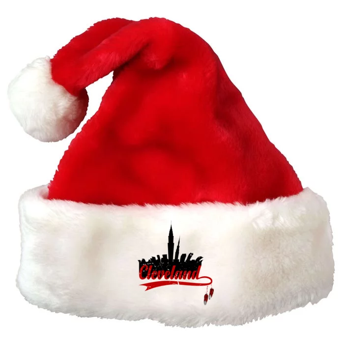 Cleveland City Baseball Fan Premium Christmas Santa Hat