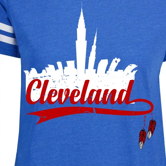 Cleveland City Baseball Fan Enza Ladies Jersey Football T-Shirt